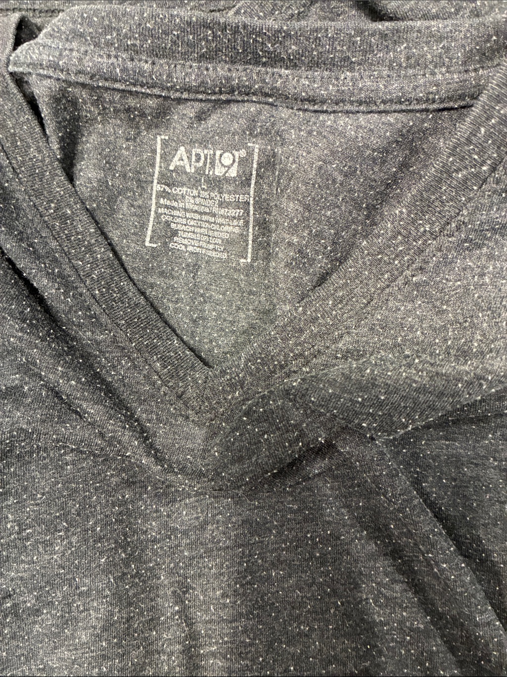 Apt. 9 Charcoal Heather Speckled V-Neck Sweater